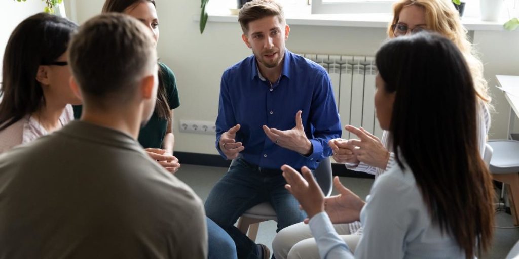 Group therapy session for addiction treatment at California Detox & Recovery Center in Los Angeles.