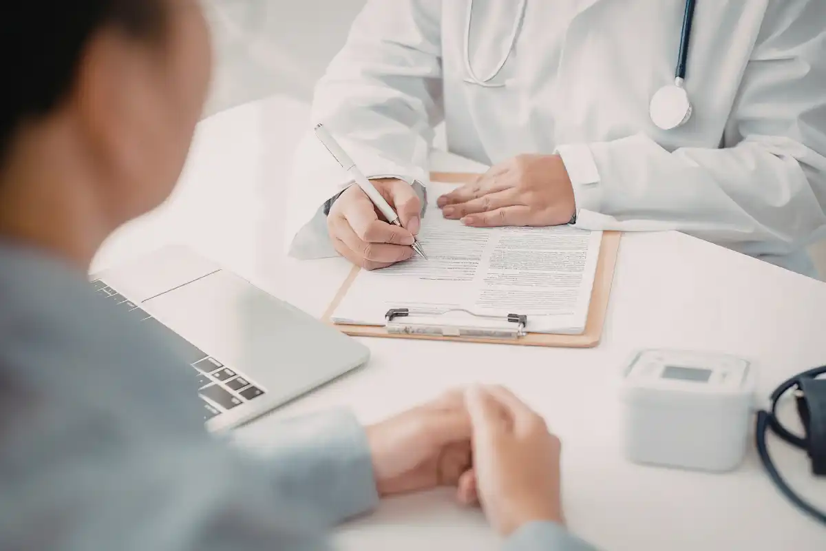 Doctor patient consultation in progress